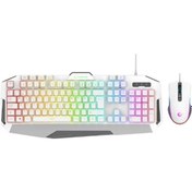 Resim Rampage Km-34 Glare Beyaz Usb Rgb Aydınlatmalı Q 12800 Dpı Mouse Gaming Oyuncu Klavye Set Lazer 