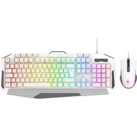 Resim Rampage Km-34 Glare Beyaz Usb Rgb Aydınlatmalı Q 12800 Dpı Mouse Gaming Oyuncu Klavye Set Lazer 