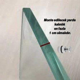 Resim Nzb Metal Cam Raf Tutucu (10 Adet) Krom 90-2503-01 Oringli Contalı Vidalı Metal Tutamak 