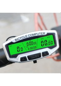 Resim Sones Sundıng Sd-558c Bisiklet Bilgisayarı Kablosuz Dijital Lcd Arka Işık Yol Kilometre Kronometre Kilometre 