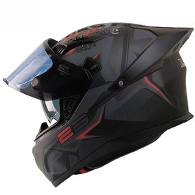 Resim FAZER FX-211X FULL FACE GÜNEŞ VİZÖRLÜ KASK (BEAST BLACK) 
