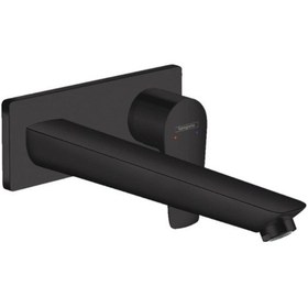 Resim Hansgrohe Talis E Tek Kollu Lavabo Bataryası Ankastre Duvara Monte, 22.5 Cm Gaga İle Satin Siyah Siyah 