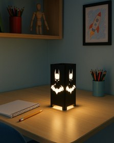 Resim Genel Markalar Süper Kahraman (BatMan) Temalı Gece Lambası – Figürlü Dekoratif LED Masa Lambası 