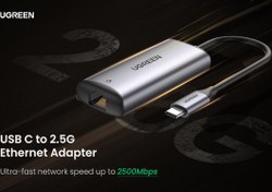 Resim UGREEN USB C Ethernet Adaptörü 2.5G Gigabit Ağ Adaptörü Thunderbolt 3 RJ45 LAN Dönüştürücü 