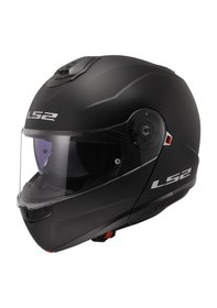 Resim Ls2 Strobe 2 Mat Siyah Çene Açılır Motosiklet Kaskı Mat Siyah 