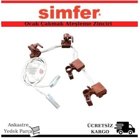 Resim Simfer Uyumlu Ankastre Ocak Çakmak Ateşleme Switch Zinciri - 424930917 