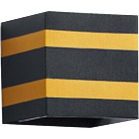 Resim Kangvka Siyah Ve Altın Ip65 Su Geçirmez Led Duvar Lambası - 6w Kruger Çip Işık Kaynağı, 3-5 M², Ev/ofis/outdoor Uygun, Isımsı Işık Sıcak Beyaz 