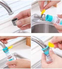 Resim 360 Derece Dönebilen Su Tasarruflu Oynar Başlıklı Pervaneli Taşlı Musluk Başlığı 1 Adet 