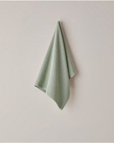 Resim English Home Stripe Pamuk Yüz Havlusu 50x70 Cm Haki Haki 