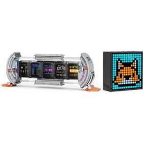 Resim Divoom Timebox Evo Bluetooth Hoparlör ve Times Gate Dijital Led Ekran Seti 
