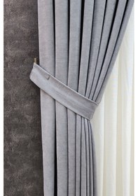 Resim Mosso Fon Perde Düz Renk Açık Gri 