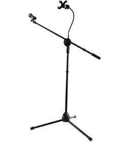 Resim Lastvoice Ms-10 Telefon Tutuculu Tripod Ayaklı Mikrofon Standı Sehpası Siyah 