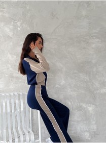 Resim Ligossi Kadın Lacivert Fermuarlı Oys Kumaş Eşofman Takım 