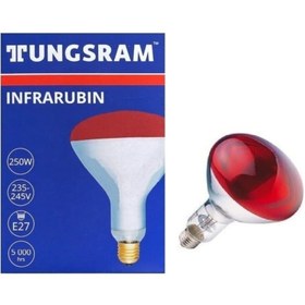 Resim TUNGSRAM 250w E27 Şeffaf Infrared Ampul 
