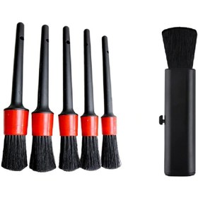 Resim Kastore 5+1 Parça Araç Detaylı Temizlik Fırçası İç Dış motor Temizlik Fırça Seti 