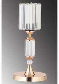 Resim İstanbul Avize Kristal Taşlı Gold Kasalı Y-12 Gold Taş Kafalı Abajur 