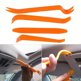 Resim 4 adet Plastik Araba Radyo Kapı Klipsi Paneli Gösterge Paneli Ses Kaldırma Pry Aracı Seti, Araba İç Mekan Demontaj Çubuğu Klipsi Trim Aracı Kiti 