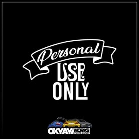 Resim OkyayWorks Personal Sticker - Beyaz 