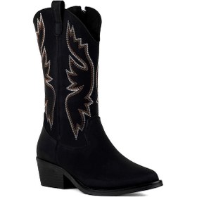 Resim Elit Ony600n Kadın Topuklu Çizme Siyah Siyah 