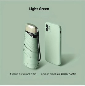 Resim Cordial Kompakt 6'lı Mini Katlanır Şemsiye - Hafif, Pembe, Mavi, Beyaz, Gri, Açık Yeşil 