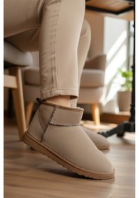 Resim Vizon İçi Kürklü Soğuğa Dirençli Kadın Bot U-19 Z Vizon 