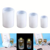 Resim Silindir Silikon Kalıp Epoksi Reçine Mum Kalıbı Mum Balmumu Kalıpları DIY Epoksi Reçine El Sanatları Ev Dekorasyonu için 