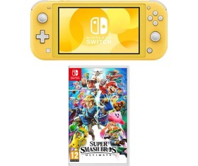 Resim Nintendo Switch Lite Konsol Sarı+ Super Smash Bros Ultimate Switch Oyun 