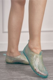 Resim İmerShoes Günlük Unisex Simli Turkuaz Deniz Ayakkabısı Dayanıklı Kaymaz Taban Havuz Plaj Rafting Sandaleti 130 