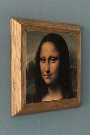 Resim Oscar Stone Decor Leonardo Davinci Mona Lisa-Masif Çerçeveli Taş Tablo 28X28 Cm Prmt2020-1332 