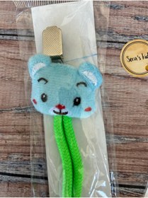 Resim seraskids Peluş Hayvan Desenli İkili Bebek Emzik Askısı Seti 