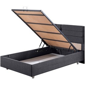 Resim Viyana Tek Kişilik Baza Başlık Comfort Yatak Seti Antrasit 90 x 200 