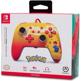 Resim Nintendo Switch Kablolu Oyun Kolu Lisanslı Orange Pikachu 