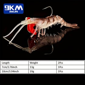 Resim 9KM DWLIFE Gerçekçi Yüzen Karides Olta - Doğal Hareketli, Dayanıklı Çok Renk Seçenekler (Kırmızı/Siyah/Beyaz), Tatlı Su ve Tuzlu Suda Kullanılabilir, Levrek, Şemsiye Balığı, Alabalık, Sazan, Çapak İçin Uygun - Her Mevsim ve Bayramlarda İdeal Av Malzemesi (Cadılar Bayramı / Noel / Şükran Günü / Yeni Yıl / Büyükanne-Baba Günü), Karanlıkta Parlayan Balıkçılık Yemleri,Balıkçılık İğne Seti 