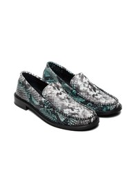 Resim Bestello Bağcıksız Neolit Taban Loafer 101-mng-14 Kadın Ayakkabı Yesıl Yılan 