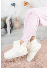 Resim Modafrato Rp-Çinçila Kadın Panduf Ev Botu Ev Ayakkabısı 