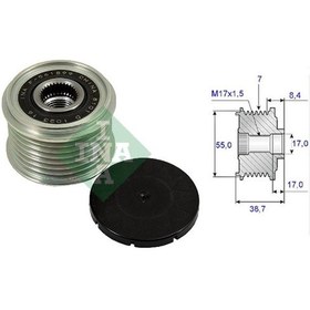 Resim Ina Alternator Kasnak Rulmanli 7-Kanal Nissan Micra/Note/Qasqhai 