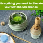 Resim 5'li/3'lü/1'li Matcha Seti, Çay Kepçesi, Beyaz Bambu Ayaklı Çay Kepçesi, Song Hanedanlığı Çay Aksesuarları, Matcha Karıştırıcı Seti, Çay Kaşığı, Çay Fincanı Standı, Hediye veya Kişisel Kullanım İçin 
