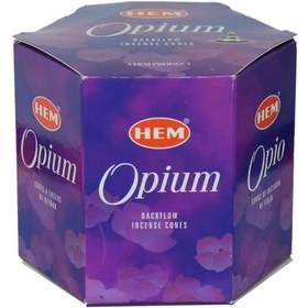 Resim Hem Opium Afyon Haşhaş Kokulu 40 Konik Tütsü Backflow Incense 