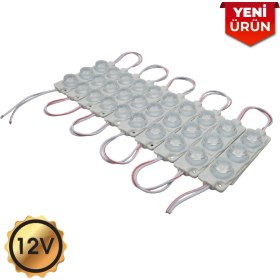 Resim 12v Camlı Parmak Led Lamba Su Geçirmez- 10'lu Set Beyaz 