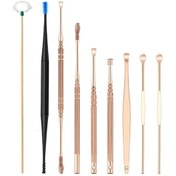 Resim Vkemall Kulak Kiri Temizleme Seti 9 Parça - Yetişkinler İçin Kulak Kaşığı, Masaj Ve Bakı,gül Altın 