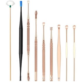 Resim Vkemall Kulak Kiri Temizleme Seti 9 Parça - Yetişkinler İçin Kulak Kaşığı, Masaj Ve Bakı,gül Altın 