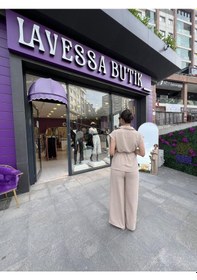 Resim Krep Kumaş Ayrobin Takım-bej Rengi-185 Bej 