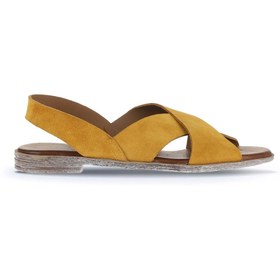 Resim Bueno Shoes Sarı Alf Süet Kadın Düz Sandalet 01wa3015 