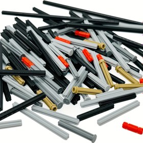 Resim 120 Parça Yapı Blokları Seti - Dayanıklı ABS Teknik Parçalar ve Uyumlu Tuğlalar, DIY Araba Projeleri için Çeşitli Renklerde Kaldırma Kolu Kiriş Eksen Panelleri, Yapı Bloğu Aksesuarları 