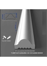Resim Boyanabilir Dekoratif Pvc Duvar Çıtası 2.5 Cm 1 Boy 240 Cm Duvar Süsleri Koridor Salon Çıta Tasarım 