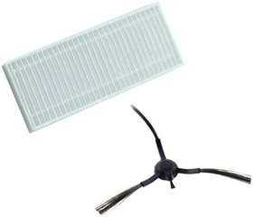 Resim Arçelik Imperium Robo RS 3221, RS 9121, RS 9131 İle Uyumlu Hepa Filtre, Filtre Temizleme Fırçası, Yan Fırça Seti 