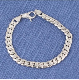 Resim Nusret 925 Ayar Gümüş 0,75 MM Zincir Bileklik 