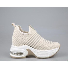 Resim Guja 25y300-8 Dolgu Topuk Bej Kadın Sneakers Bej 