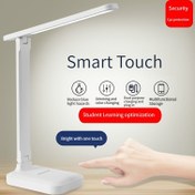 Resim Kademeli Masa Lambaları 3 Seviyeli Dokunmatik Karartma Göz Koruma LED Masa Lambası Gece Işığı USB Fişi ile Çalışma için 