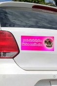 Resim SARANG Pembe Üzgün Hamster Araba Magnet Aksesuar 